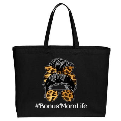 Bonus Mom Life Cotton Canvas Jumbo Tote