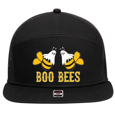 Boo Bees Funny Halloween 7 Panel Mesh Trucker Snapback Hat