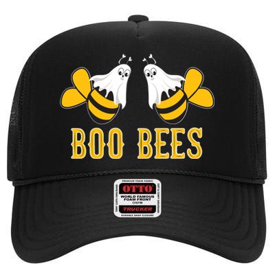 Boo Bees Funny Halloween High Crown Mesh Back Trucker Hat