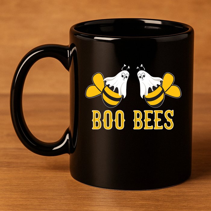 Boo Bees Funny Halloween 11oz C Handle Ceramic Mug