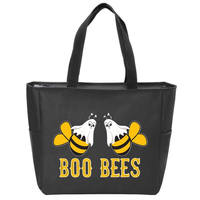 Boo Bees Funny Halloween Zip Tote Bag
