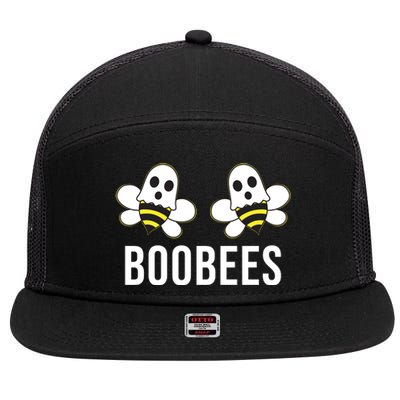 Boo Bees Halloween Boobees 7 Panel Mesh Trucker Snapback Hat