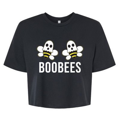 Boo Bees Halloween Boobees Bella+Canvas Jersey Crop Tee