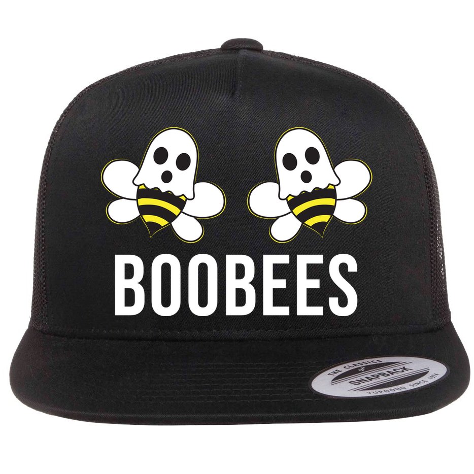 Boo Bees Halloween Boobees Flat Bill Trucker Hat