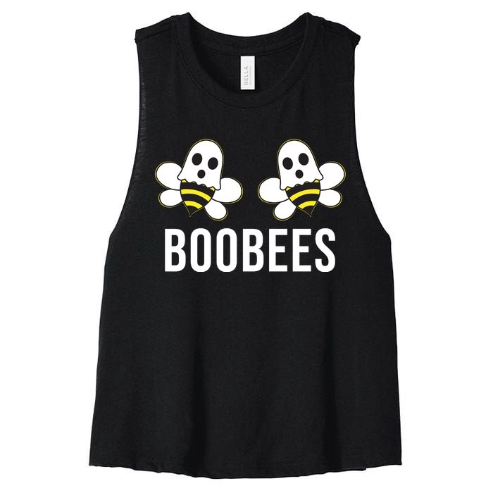 Boo Bees Halloween Boobees Women's Racerback Cropped Tank