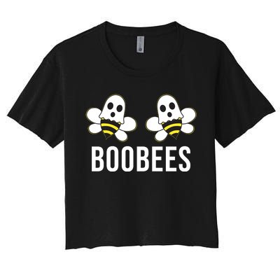 Boo Bees Halloween Boobees Women's Crop Top Tee