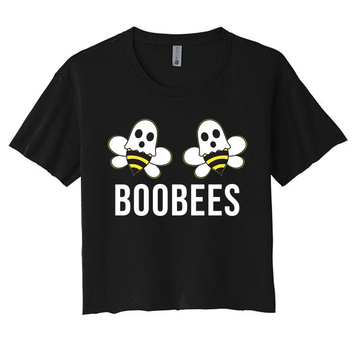 Boo Bees Halloween Boobees Women's Crop Top Tee