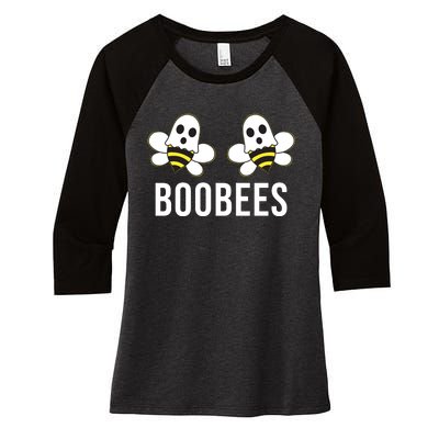 Boo Bees Halloween Boobees Women's Tri-Blend 3/4-Sleeve Raglan Shirt