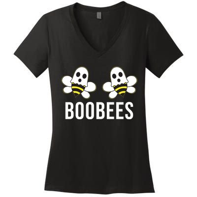 Boo Bees Halloween Boobees Women's V-Neck T-Shirt