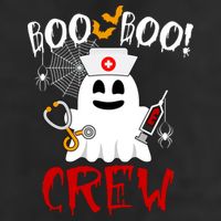 Boo Boo Crew Funny Cute Halloween Garment-Dyed Heavyweight T-Shirt