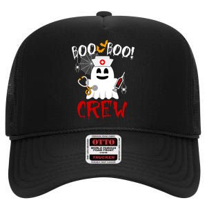 Boo Boo Crew Funny Cute Halloween High Crown Mesh Back Trucker Hat