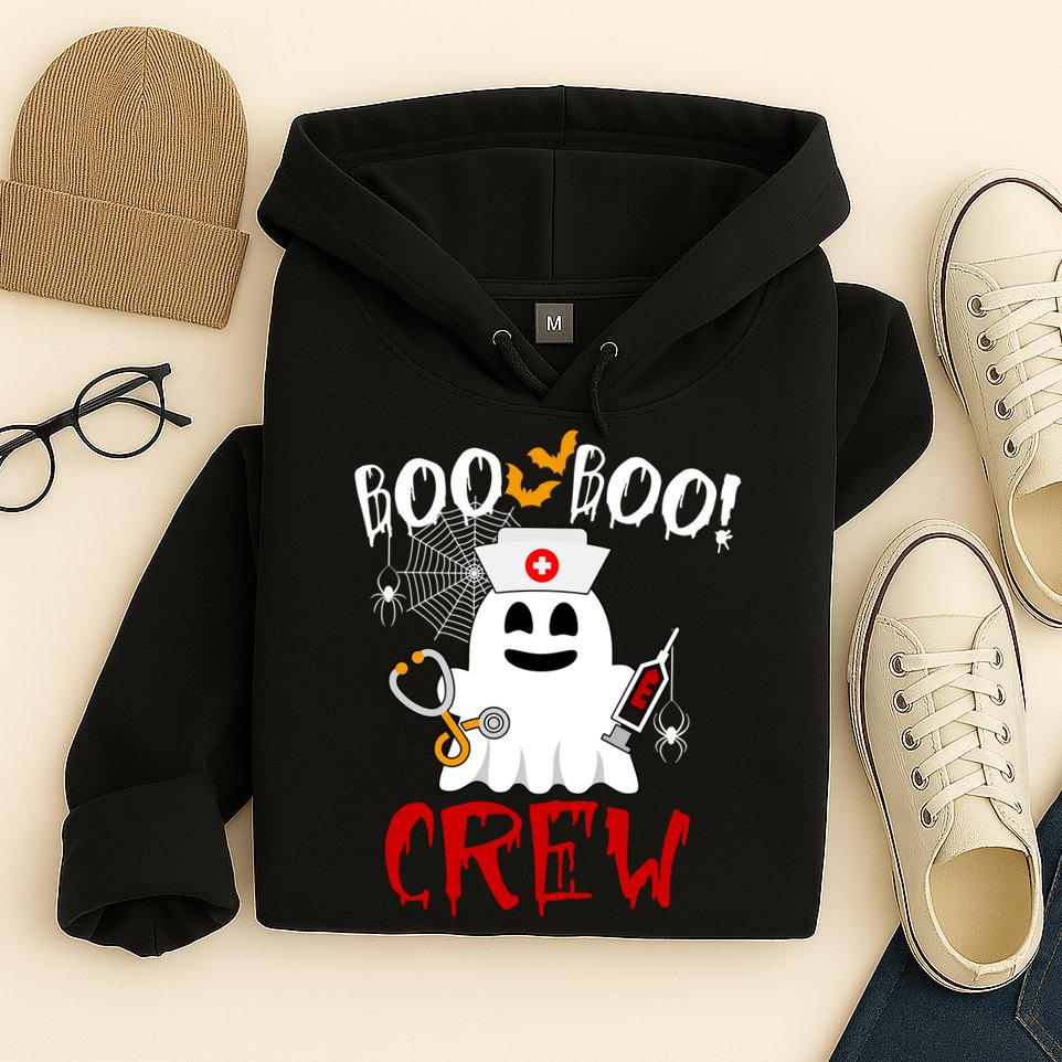 Boo Boo Crew Funny Cute Halloween Hoodie