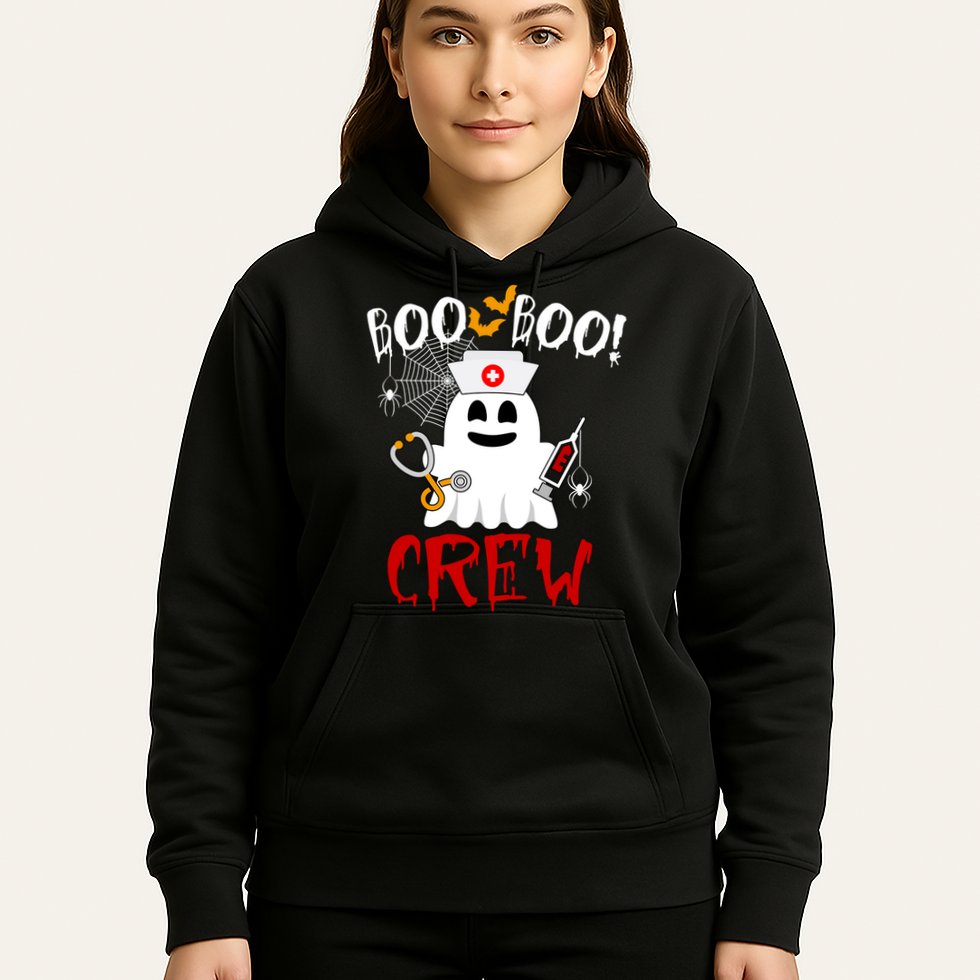 Boo Boo Crew Funny Cute Halloween Hoodie