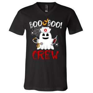 Boo Boo Crew Funny Cute Halloween V-Neck T-Shirt