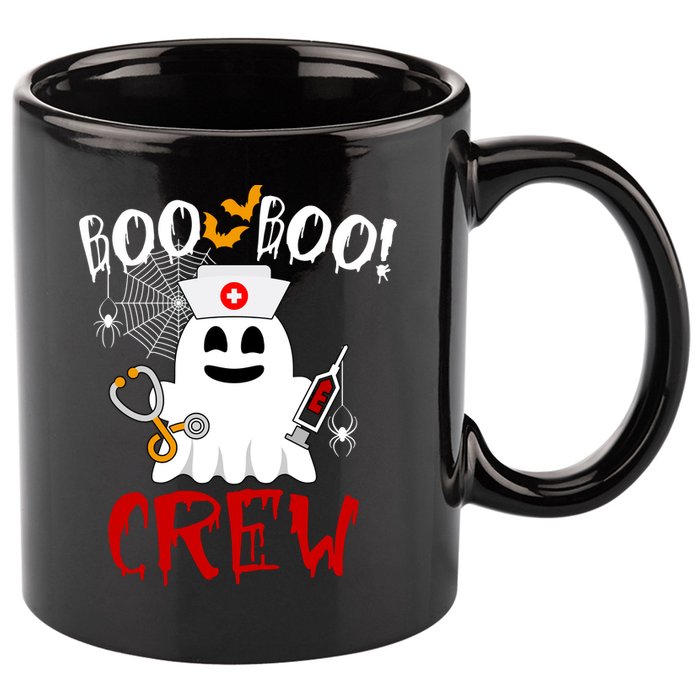 Boo Boo Crew Funny Cute Halloween 11oz C Handle Ceramic Mug