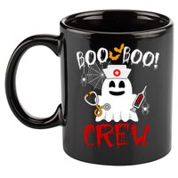 Boo Boo Crew Funny Cute Halloween 11oz C Handle Ceramic Mug