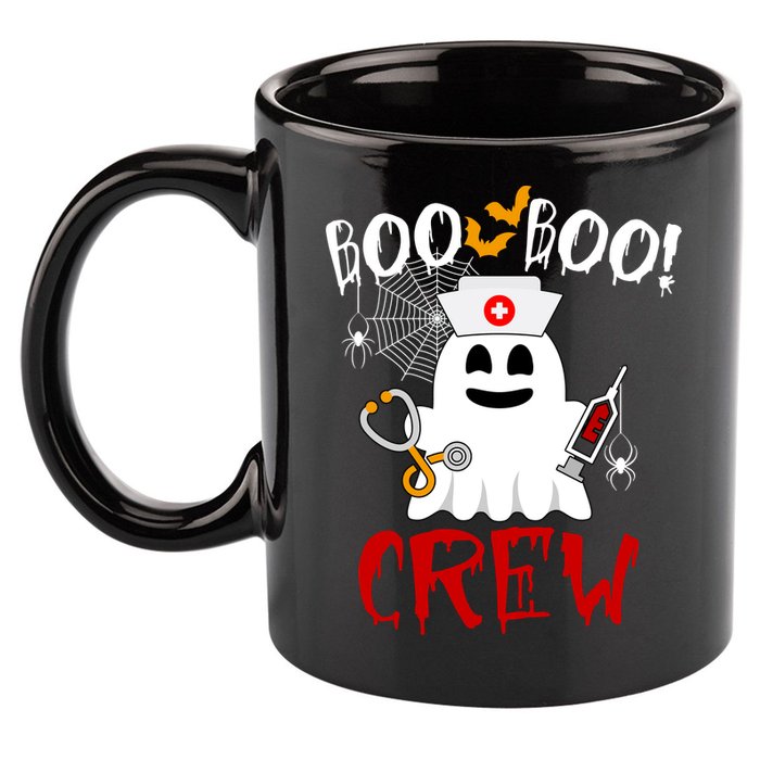 Boo Boo Crew Funny Cute Halloween 11oz C Handle Ceramic Mug