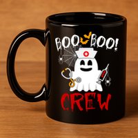 Boo Boo Crew Funny Cute Halloween 11oz C Handle Ceramic Mug