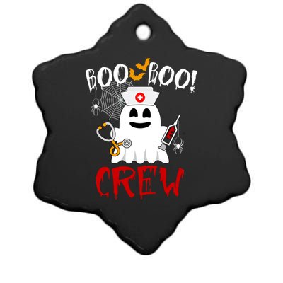 Boo Boo Crew Funny Cute Halloween Ceramic Star Ornament