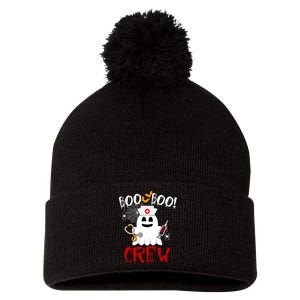 Boo Boo Crew Funny Cute Halloween Pom Pom 12in Knit Beanie