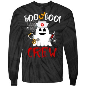 Boo Boo Crew Funny Cute Halloween Tie-Dye Long Sleeve Shirt