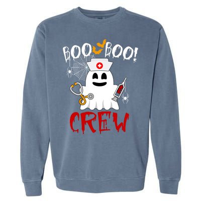 Boo Boo Crew Funny Cute Halloween Garment-Dyed Sweatshirt