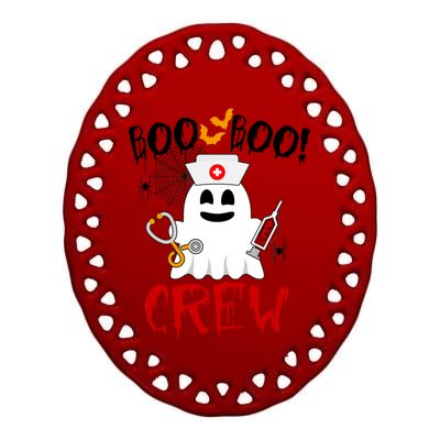 Boo Boo Crew Funny Cute Halloween Ceramic Oval Ornament