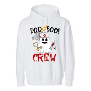 Boo Boo Crew Funny Cute Halloween Garment-Dyed Fleece Hoodie