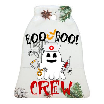 Boo Boo Crew Funny Cute Halloween Ceramic Bell Ornament