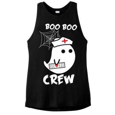 Boo Boo Crew Nurse Ghost Funny Halloween Ladies PosiCharge Tri-Blend Wicking Tank