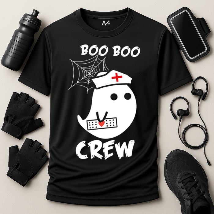 Boo Boo Crew Nurse Ghost Funny Halloween Cooling Performance Crew T-Shirt