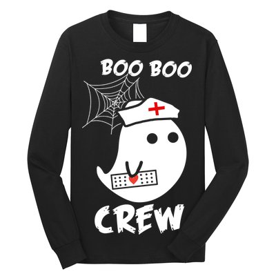 Boo Boo Crew Nurse Ghost Funny Halloween Long Sleeve Shirt