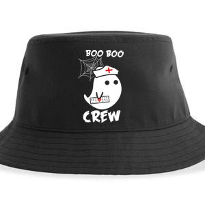 Boo Boo Crew Nurse Ghost Funny Halloween Sustainable Bucket Hat