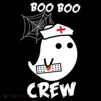 Boo Boo Crew Nurse Ghost Funny Halloween 7-Panel Snapback Hat