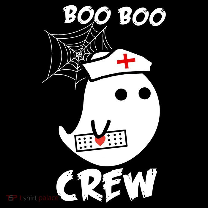 Boo Boo Crew Nurse Ghost Funny Halloween 7-Panel Snapback Hat