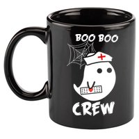 Boo Boo Crew Nurse Ghost Funny Halloween 11oz C Handle Ceramic Mug
