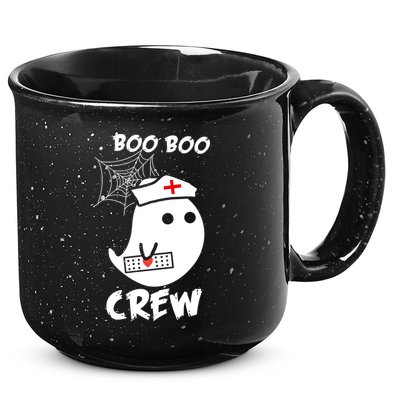Boo Boo Crew Nurse Ghost Funny Halloween 15oz Campfire Ceramic Mug