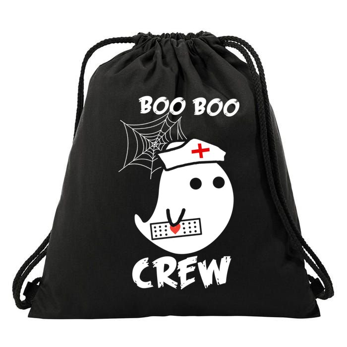 Boo Boo Crew Nurse Ghost Funny Halloween Drawstring Bag