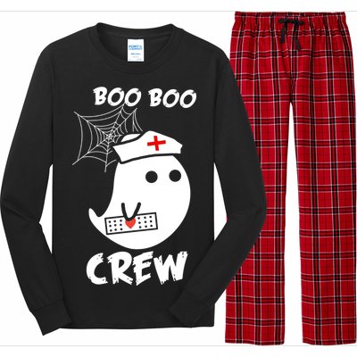 Boo Boo Crew Nurse Ghost Funny Halloween Long Sleeve Pajama Set