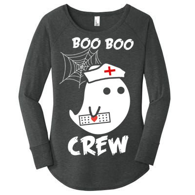 Boo Boo Crew Nurse Ghost Funny Halloween Women's Perfect Tri Tunic Long Sleeve Shirt