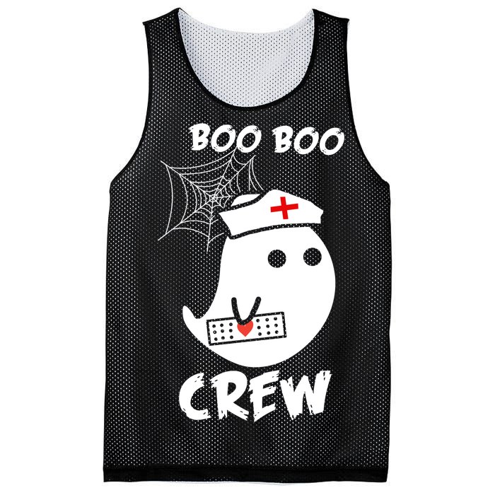 Boo Boo Crew Nurse Ghost Funny Halloween Mesh Reversible Basketball Jersey Tank