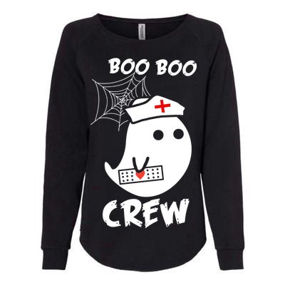 Boo Boo Crew Nurse Ghost Funny Halloween Womens California Wash Sweatshirt