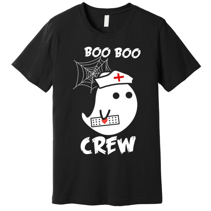 Boo Boo Crew Nurse Ghost Funny Halloween Premium T-Shirt