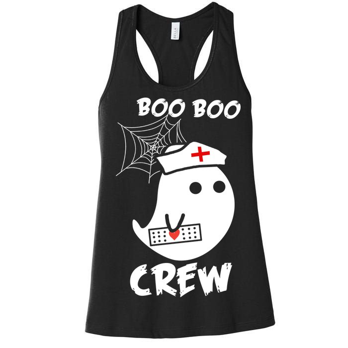 Boo Boo Crew Nurse Ghost Funny Halloween Women's Racerback Tank