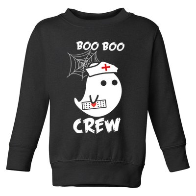Boo Boo Crew Nurse Ghost Funny Halloween Toddler Sweatshirt