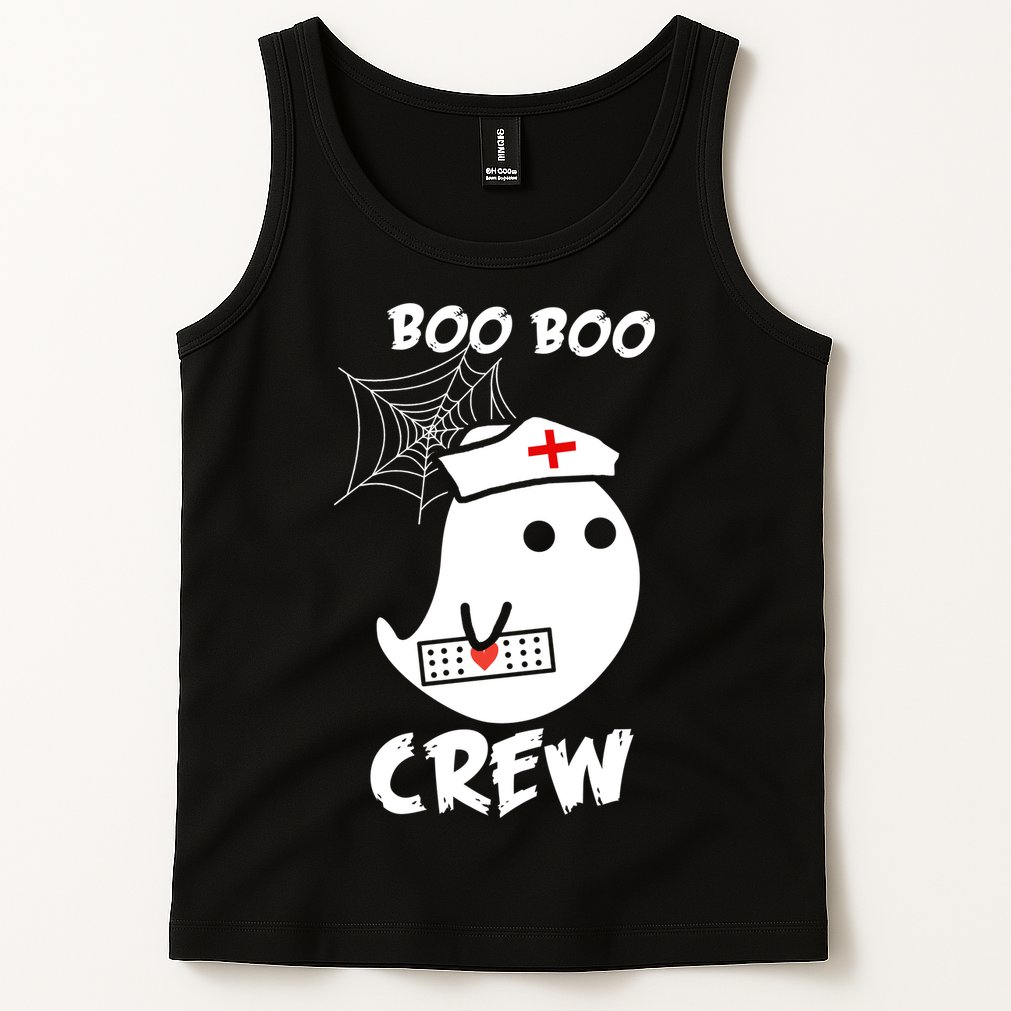 Boo Boo Crew Nurse Ghost Funny Halloween Tank Top
