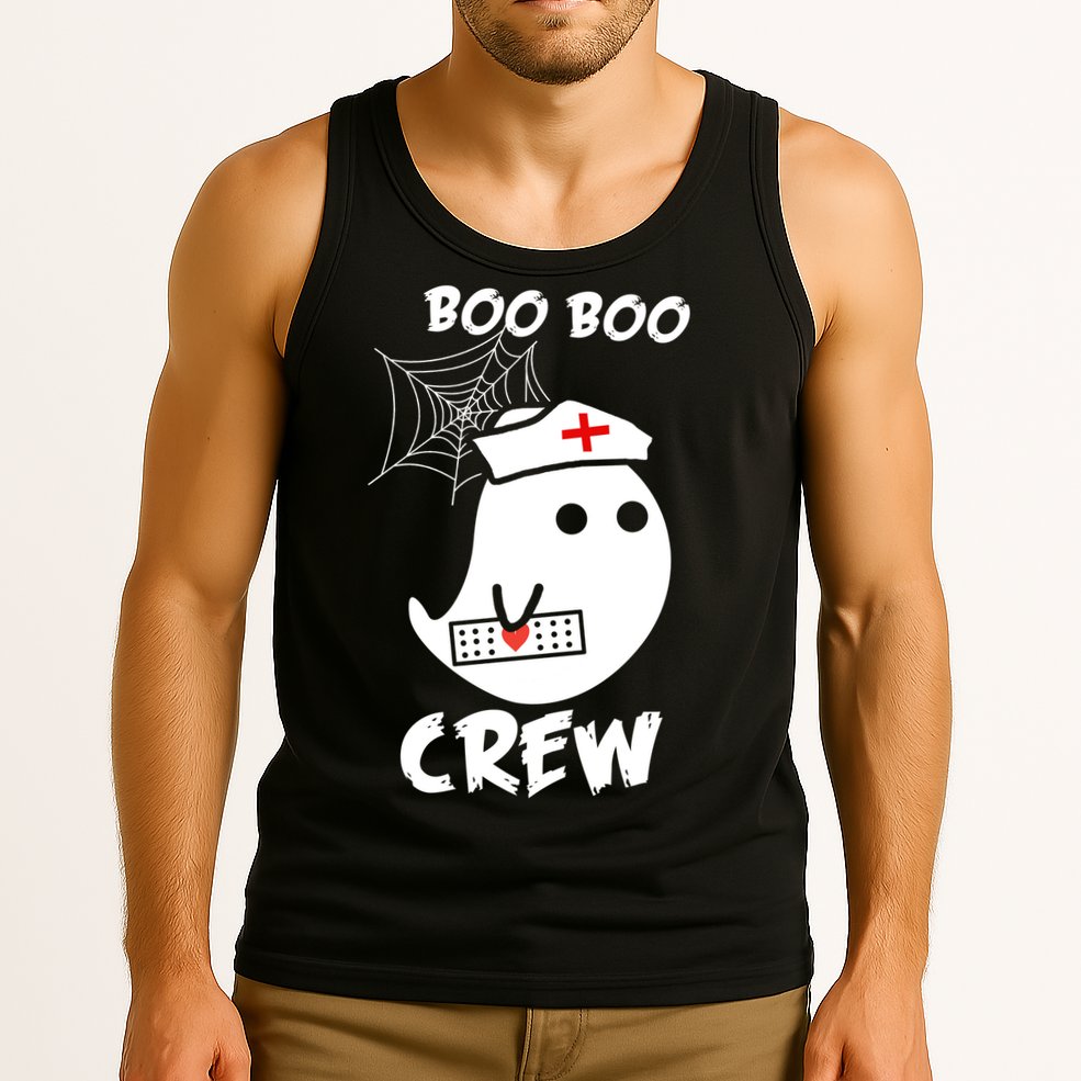 Boo Boo Crew Nurse Ghost Funny Halloween Tank Top
