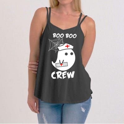 Boo Boo Crew Nurse Ghost Funny Halloween Women's Strappy Tank