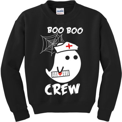 Boo Boo Crew Nurse Ghost Funny Halloween Kids Sweatshirt