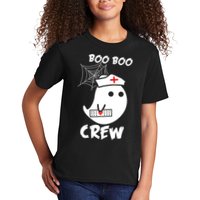 Boo Boo Crew Nurse Ghost Funny Halloween Kids T-Shirt